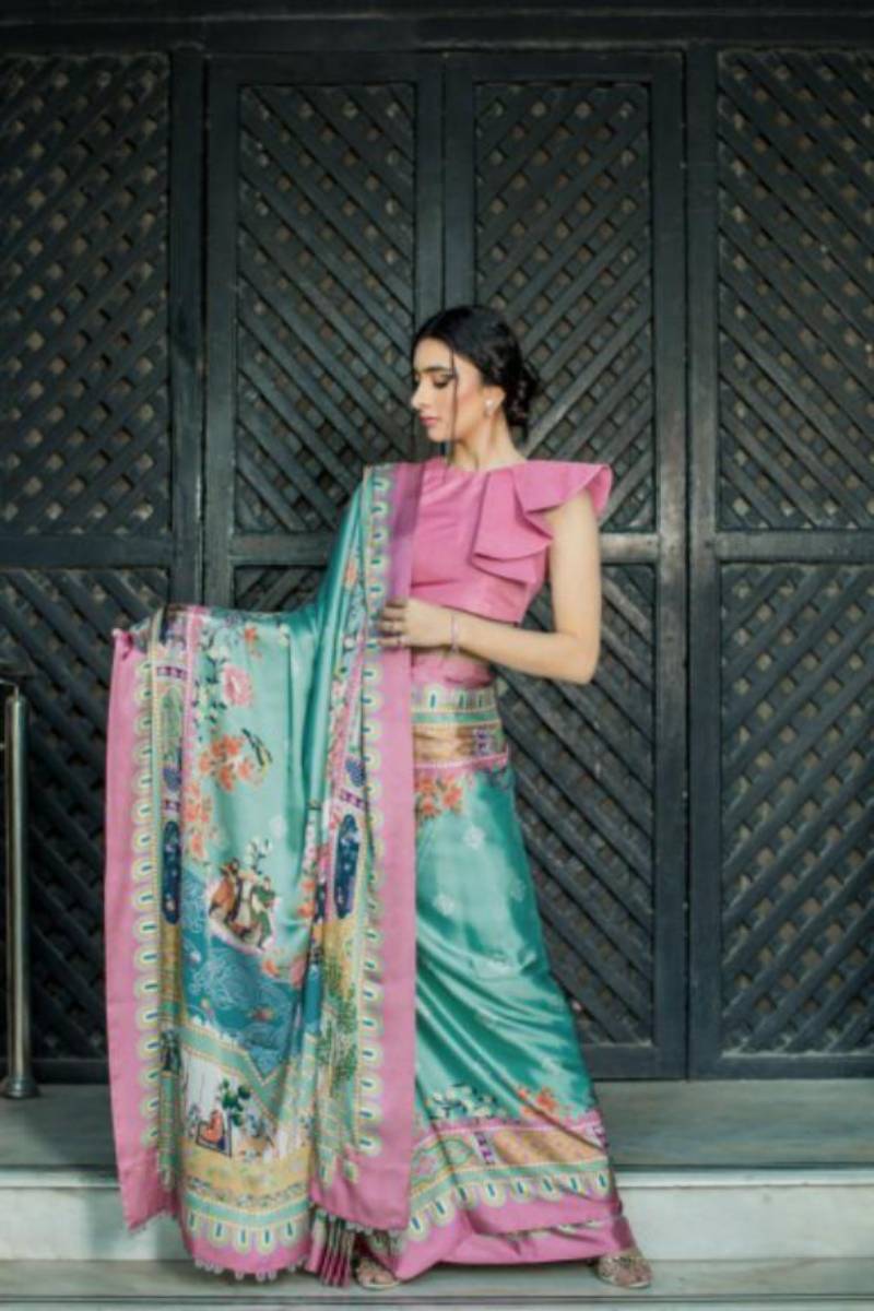 Mahdees - Seascape - Silk Saree