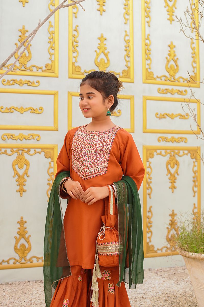 Cheeco Chic - RGGEID25 - Rust & Green - viscose - 3 Piece