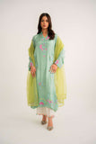 Leon -Elara Sheesha Silk Suit For Women - Soft Mint - 2 Piece