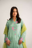 Leon -Elara Sheesha Silk Suit For Women - Soft Mint - 2 Piece
