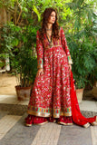 Huma Adnan - Ruby - Chiffon - Red - 3 Piece