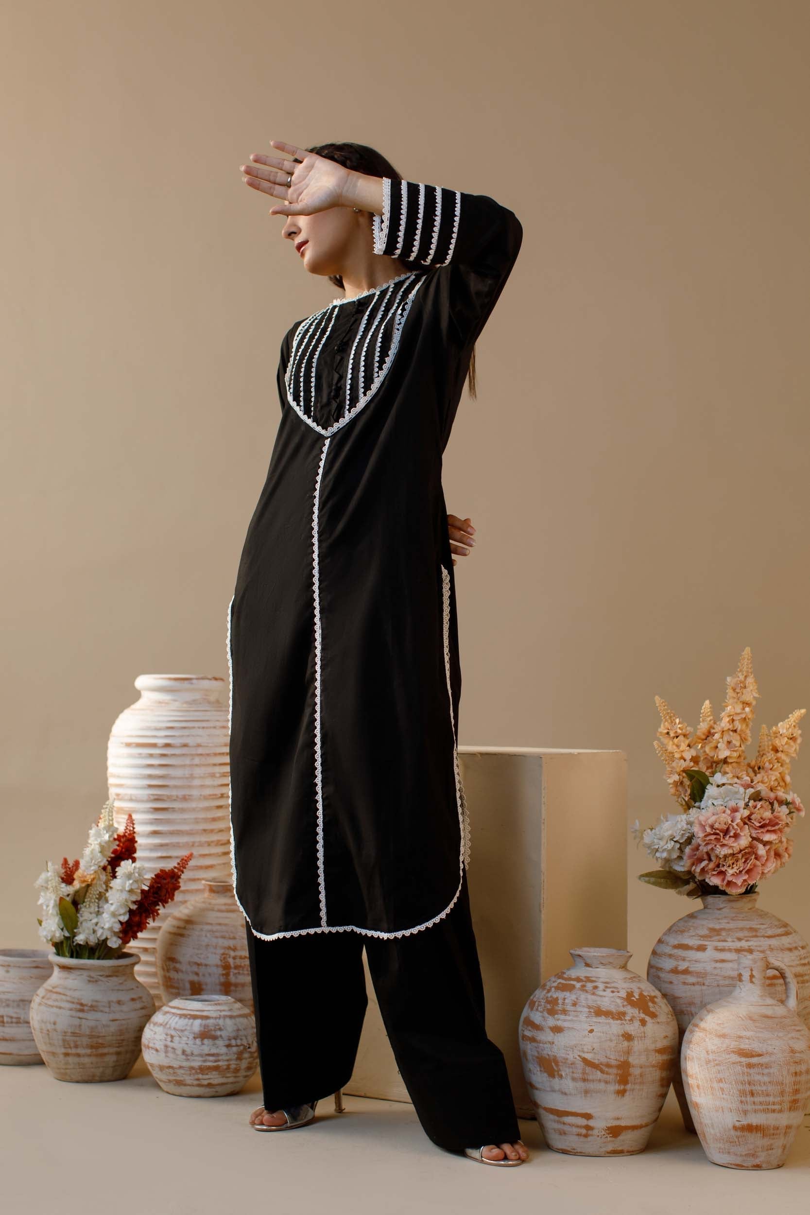 Ombrella - Twilight - Co ord set - Lawn - Black - 2 Piece