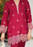 Allure by IH - BERRY - Cherry Red - Raw Silk - 2 Piece