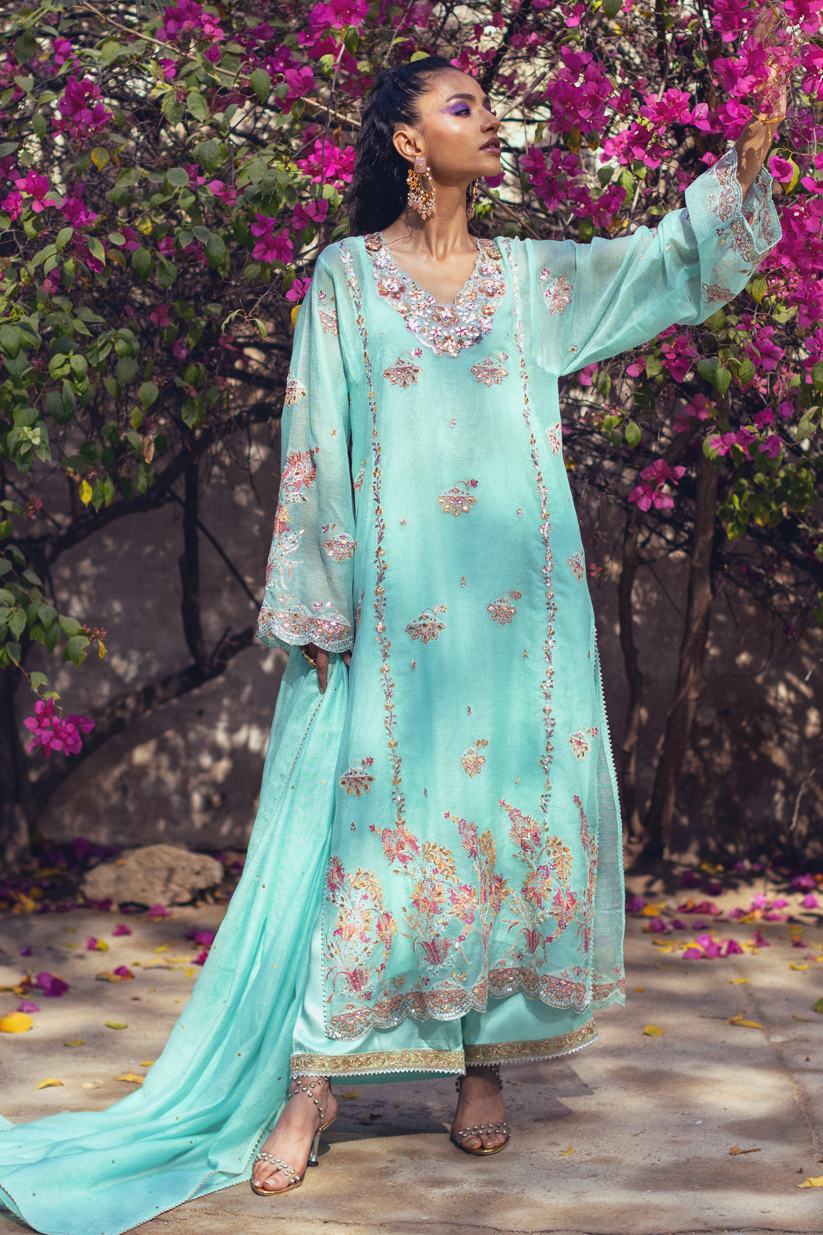 Sanam Chaudhri MENTHA Green 3 Piece
