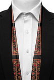 Black Wolf - SAFAVIEH HERITAGE MEN SCARF - BLACK - SILK - 1 Piece