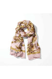 Black Wolf - ORNATE PATTERN MEN SCARF -  Baby Pink - SILK - 1 Piece