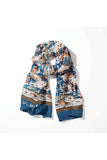 Black Wolf - TURKMEN AFGHAN MEN SCARF - BLACK - SILK - 1 Piece