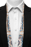 Black Wolf - TURKMEN AFGHAN MEN SCARF - BLACK - SILK - 1 Piece