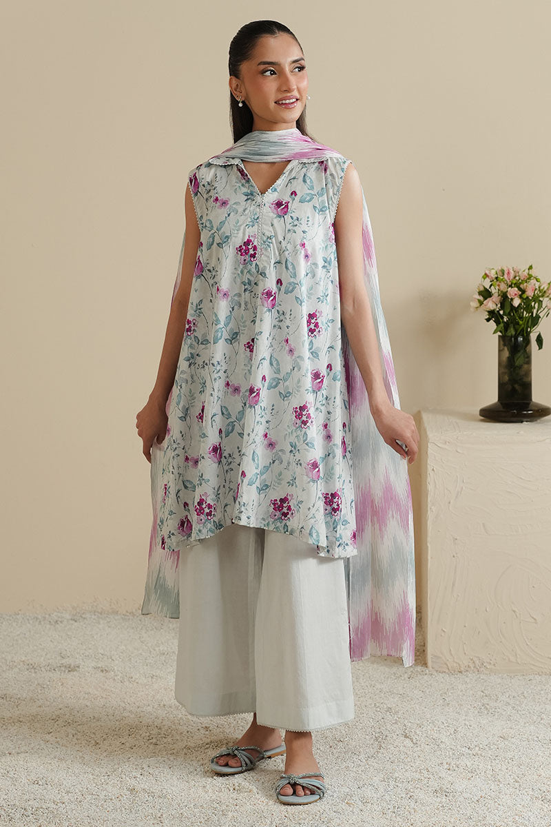 Cross Stitch - SEAFOAM SERENITY - Lawn - 3 Piece - Unstitched