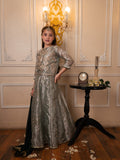 Cheeco Chic - Tissue Silk Lehanga For Girl - Sage - 3 Piece