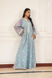 Shehrnaz - Yuna - SHK-1499 - Light Blue - crepe georgette - Kaftan - 1 Piece