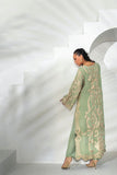 Shehrnaz - Sage Green Heavy Embroidered Scalloped Suit - Mint - 3 Piece