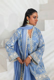 Shehrnaz - Powder Blue Floral Threadwork Kurta Set - Aqua blue - 3 Piece