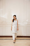 Shehrnaz - Eshalin - SHKK-1505 - White & Blue - embroidered cotton - 2 Piece