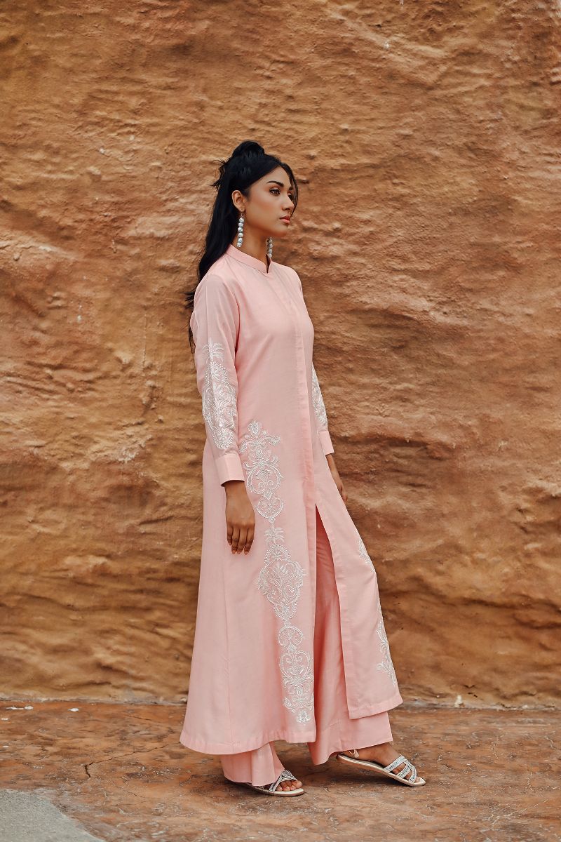 Gul E Noor - Dusty Coral - Peach - Bamberg Cotton - 2 Piece