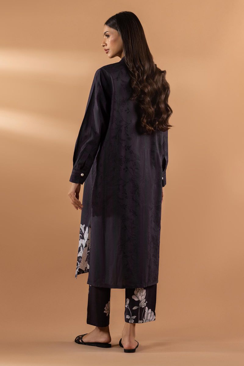 Sana Safinaz - SS25BSP349P2T - Black - Viscose Jacqaurd - 2 Piece