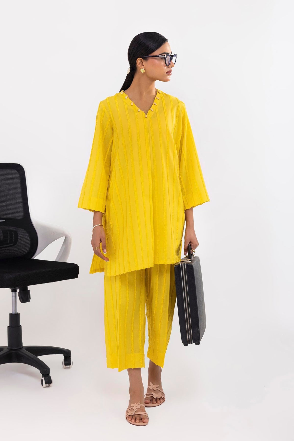 Sana Safinaz - Dyed Brochia Suit For Women - 2 Piece