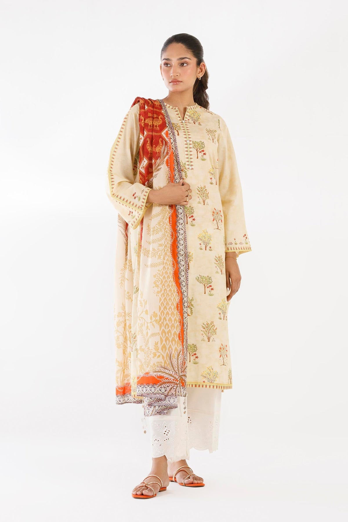 Sana Safinaz - Printed Lawn Suit For Women - 2 Piece