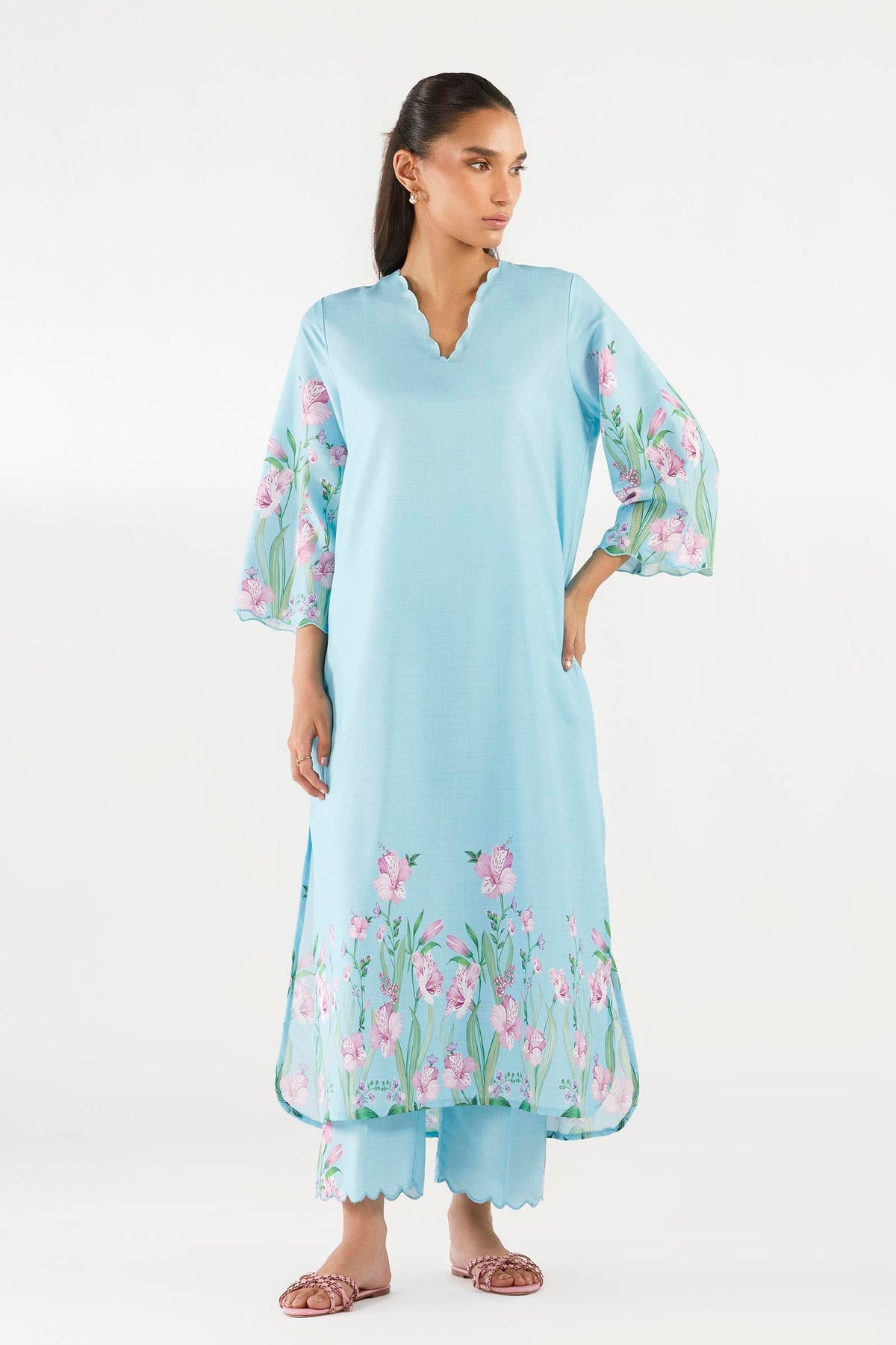 Sana Safinaz - Printed Viscose Suit For Women - 2 Piece