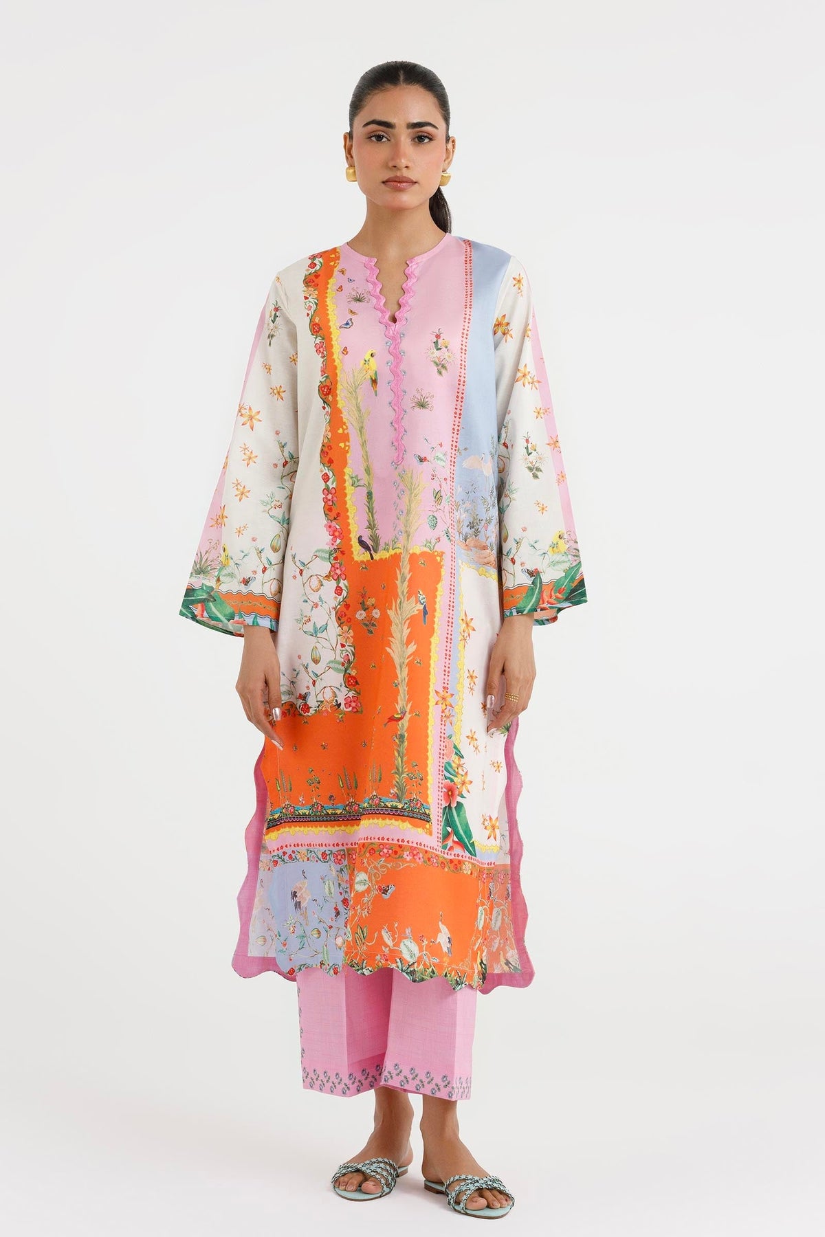 Sana Safinaz - Printed Lawn Suit For Women - 2 Piece