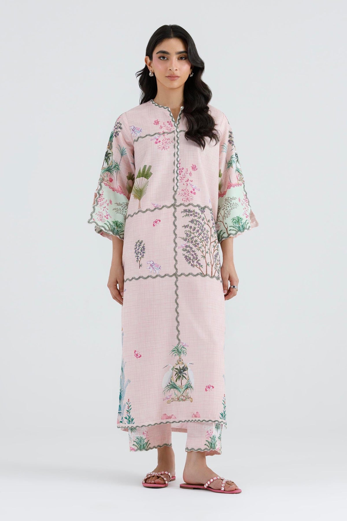Sana Safinaz - Printed Viscose Suit For Women - 2 Piece