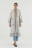 Sana Safinaz Stitched Printed Dobby Suit Off White 2 Piece