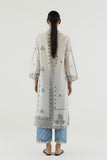 Sana Safinaz Stitched Printed Dobby Suit Off White 2 Piece