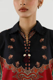 Sana Safinaz Stitched Printed Lawn Suit Black 2 Piece