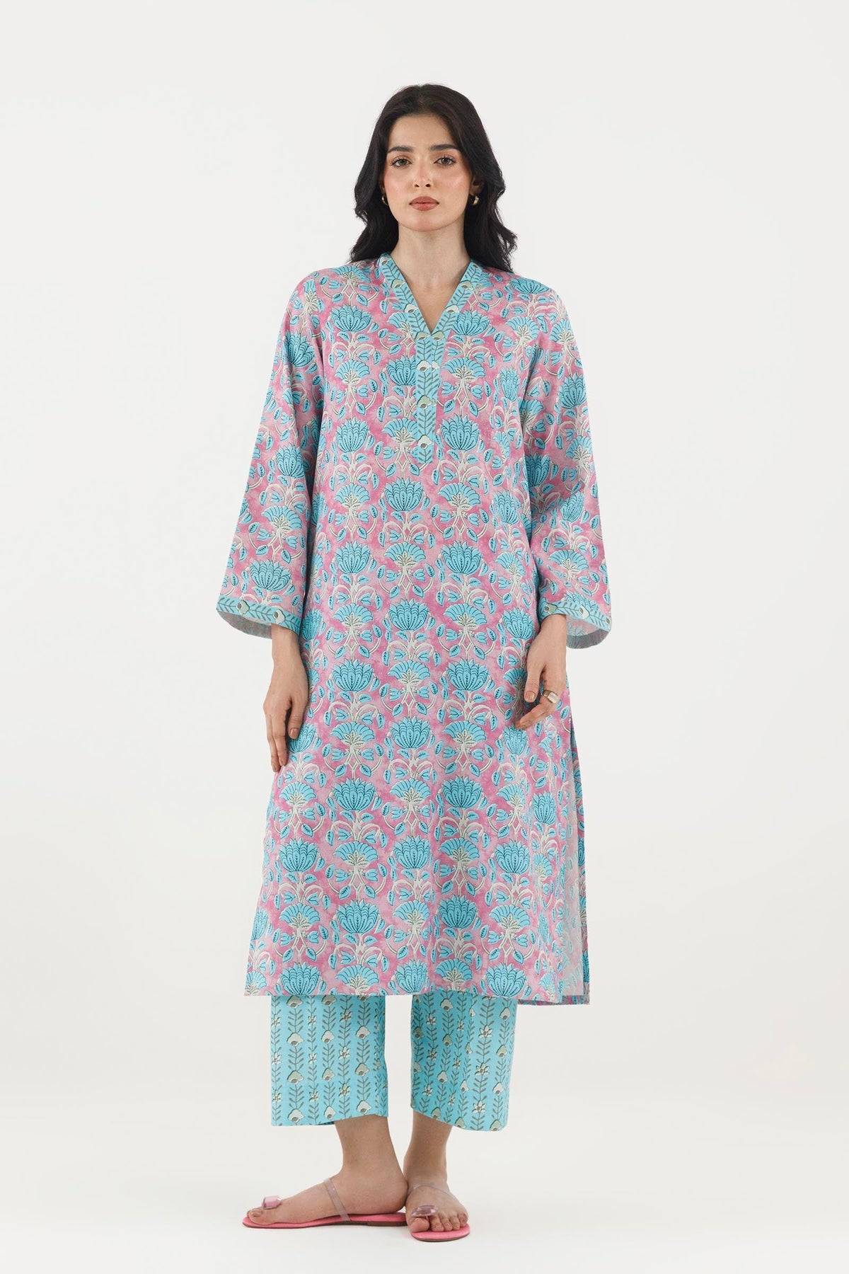 Sana Safinaz Stitched Printed Fancy Dobby Suit Multi 2 Piece