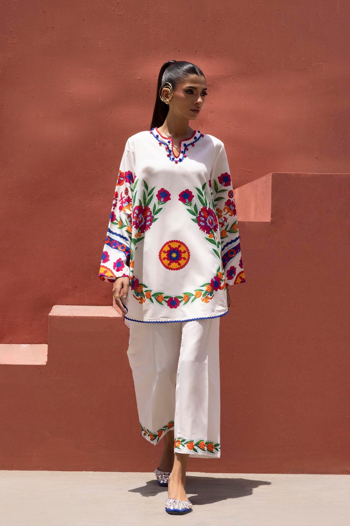 Sana Safinaz - Printed Viscose Suit For Women - 2 Piece