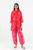 Sana Safinaz Stitched Printed Dobby Suit Magenta 2 Piece