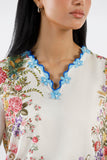 Sana Safinaz - Embroidered Muzlin Suit For Women - 3 Piece