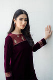 Leon - Scarlet Queen - Maroon - Velvet & Korean Silk - 2 Piece