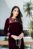 Leon - Scarlet Queen - Maroon - Velvet & Korean Silk - 2 Piece