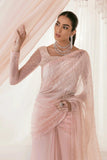 Nilofer Shahid - Pearl Silk Embroidered Saree with Pure Net Blouse and Silk Peti Coat - Serenity - 3 Piece - Studio by TCS