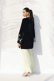 Sania Maskatiya - Serra Charmeuse,Velvet Suit For Women - Ivory 3 Piece