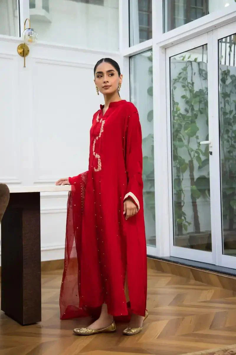 Shehrnaz - SHK-1082 - 3 Piece - Red - Studio by TCS