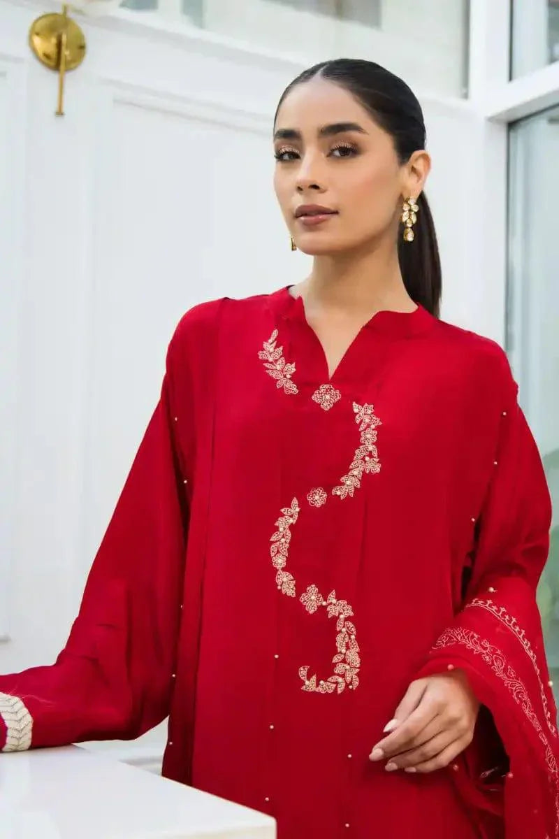 Shehrnaz - SHK-1082 - 3 Piece - Red - Studio by TCS