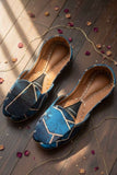 Hemo Handicraft - Slate Loafers - Khussa Shoes - Velvet