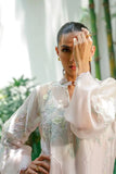 Sania Maskatiya - Soraya - Pure Rawsilk, Organza - Pale Pink - Shirt , Dupatta & Culottes - 3 Piece