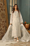 Laleen - Suffi Organza Suit For Women - White - 3 Piece