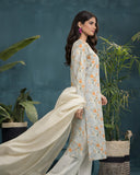 Ayla Studio - Sunehri Subah Jacquard Suit For Women - Mint Cream - 3 Piece