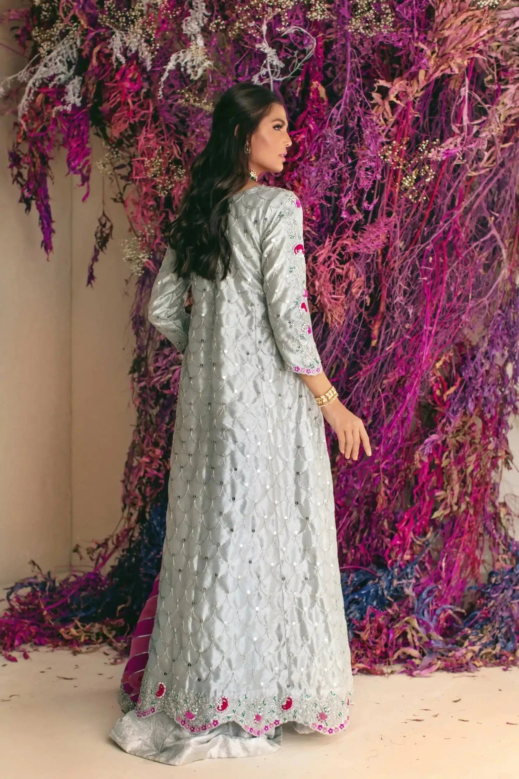 Shehrnaz - SHK-1023 - Silver - Anarkali - 3 Piece - Studio by TCS
