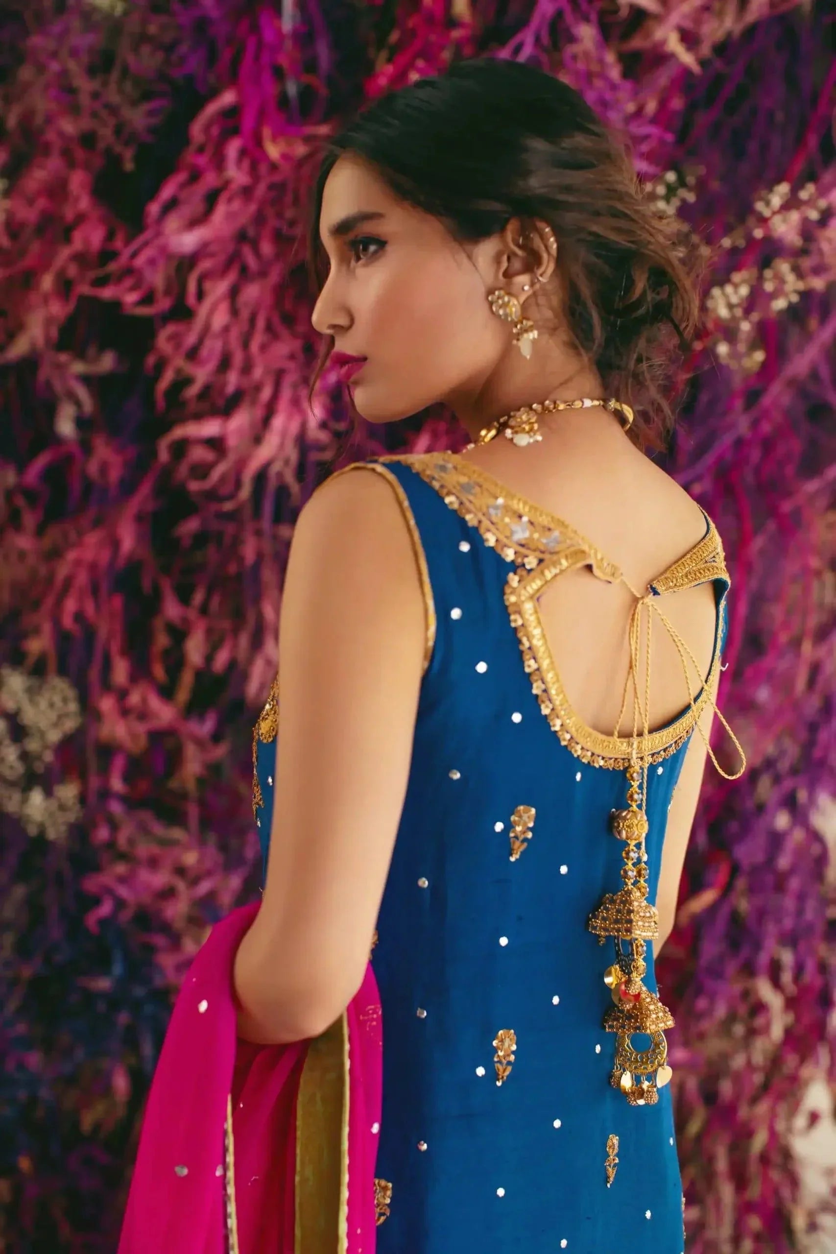 Shehrnaz - SHK-1015 - Navy Blue - Jamavar - 3 Piece - Studio by TCS