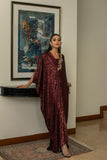 Insia Sohail - Deep Rust Kaftan - 1 Piece - Sequence - Studio by TCS