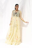 Sania Maskatiya - Tali Velvet/Khaddi Silk/Organza Suit For Women - Buttercream 3 Piece