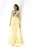 Sania Maskatiya - Tali Velvet/Khaddi Silk/Organza Suit For Women - Buttercream 3 Piece