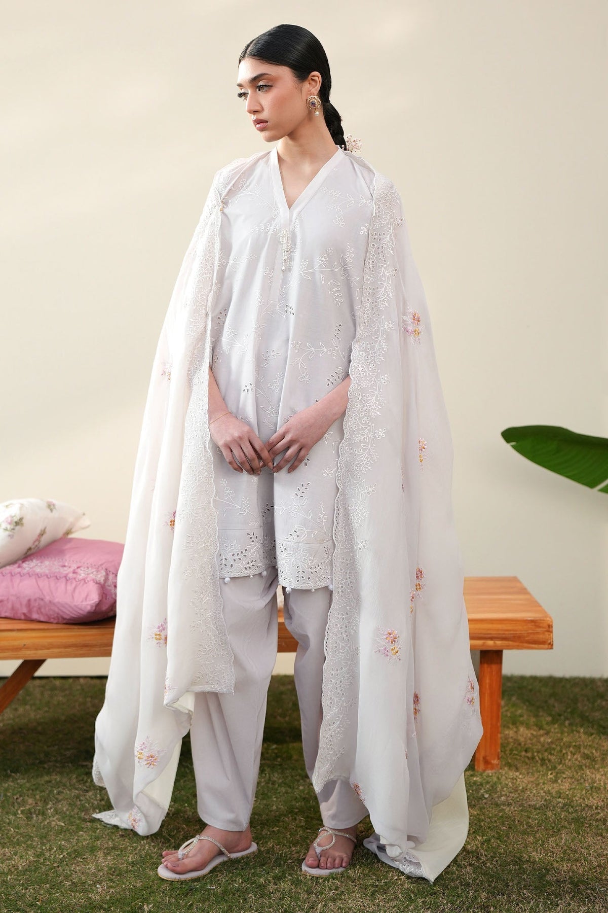 Cross Stitch - Lawn Persian Violet Unstitch Suit For Women - 3 Piece