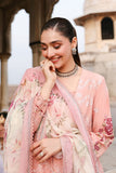 Cross Stitch - Lawn Dusky Rose Unstitch Suit For Women - 3 Piece