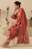Cross Stitch - Lawn Vintage Rose Suit For Women - Peach - 2 Piece